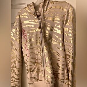 Women’s -Medium-Ed Hardy, blinged out ZipUP Hoodie!